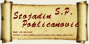 Stojadin Popličanović vizit kartica